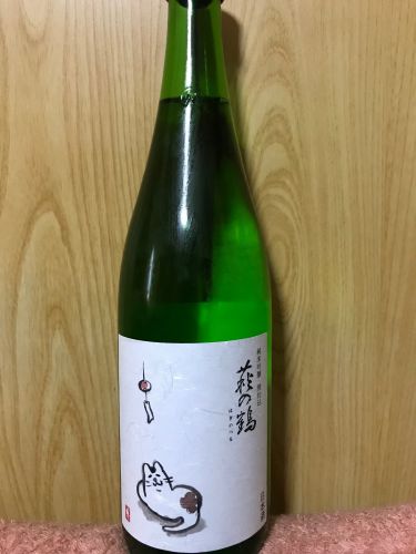 萩の鶴　純米吟醸　別仕込　猫ラベル（夏）