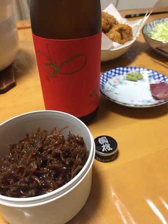 今日の日本酒は、国権　辛口純米「紅（あか）てふ」