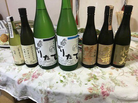 今日の日本酒は、射美ゴールド他、日本酒会