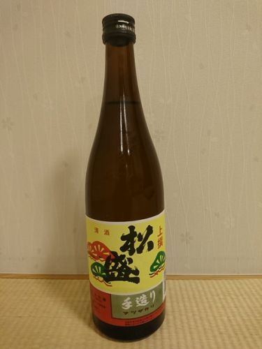 茨城地酒・松盛の普通酒と肴は那珂湊産のキントウをさばいて刺身等に